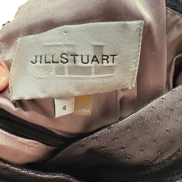 Jill Stuart Black and Purple Tulle Fit and Flare Cocktail Mini Dress size 4 - Picture 4 of 8